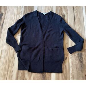 MADEWELL Black Blend Wool Open Front Cardigan Size XS